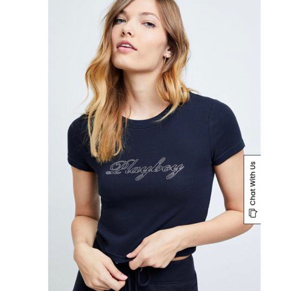 Pacsun Playboy Rhinestone Baby top